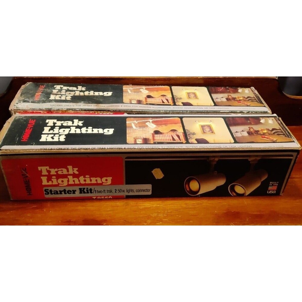 2 x Unopened Track Lighting Kits (each with 1 x 2ft track and 2 lights each)